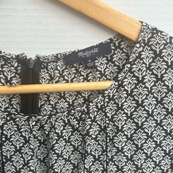 MADEWELL Romper Voyageur Silk with Pockets Small black white pattern - Picture 5 of 8